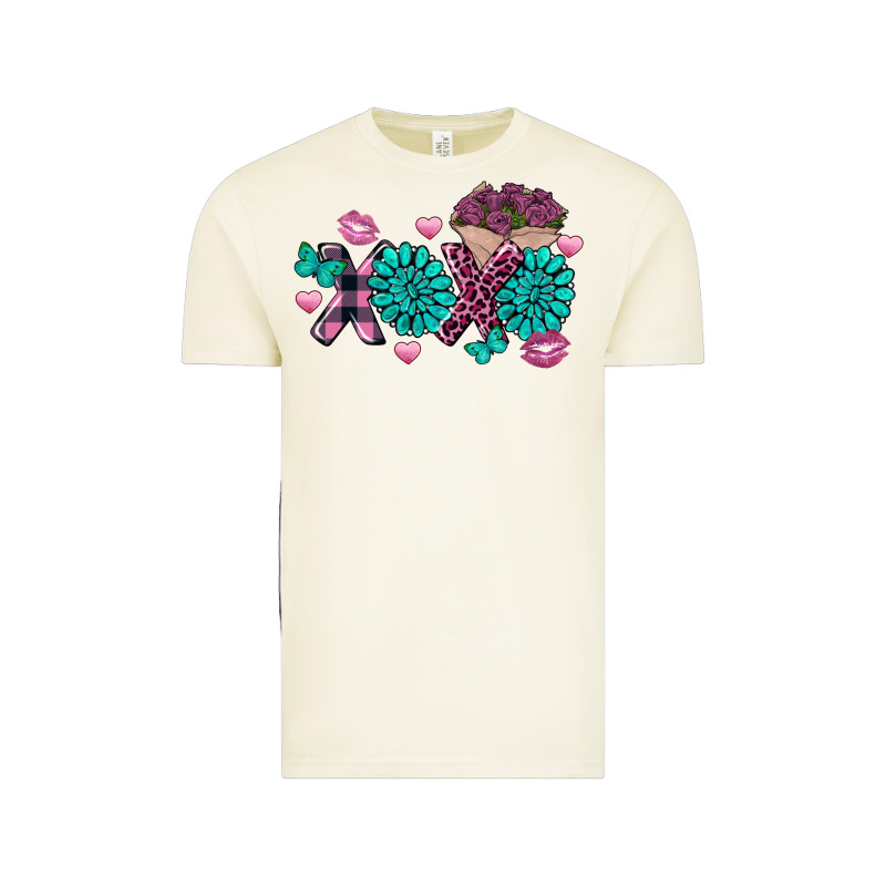 Xoxo Valentine's Day Turquoise Gemstone Vintage Tee by FaDigitalArtStudio | Teevron