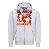 El Amor Se Comparte With Churros Zipper Hoodie | Teevron