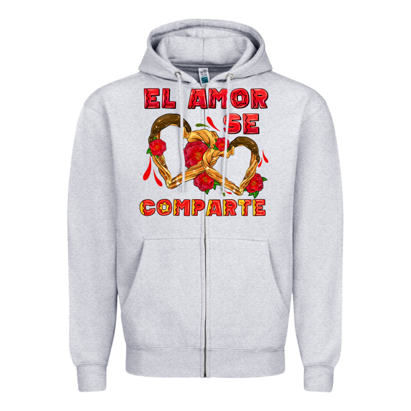 El Amor Se Comparte With Churros Zipper Hoodie by AdoDesignShop | Teevron