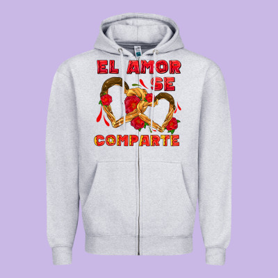 El Amor Se Comparte With Churros Zipper Hoodie Designed By Adodesignshop