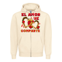 Sandshell el amor se comparte with churros Zipper Hoodie - AdoDesignShop