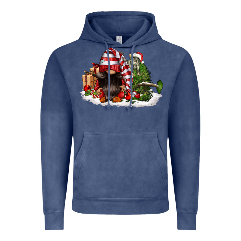 Christmas Gnome And Tree Vintage Hoodie by FaDigitalArtStudio | Teevron