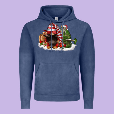 Christmas Gnome And Tree Vintage Hoodie Designed By Fadigitalartstudio