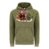 Vintage Olive christmas gnome and tree Vintage Hoodie - FaDigitalArtStudio