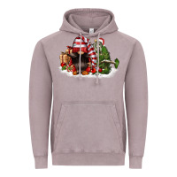 Vintage Zinc christmas gnome and tree Vintage Hoodie - FaDigitalArtStudio