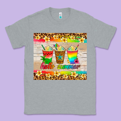 Hello Summer Ice Coffee Classic Tee Designed By Artiststas