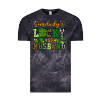 Cloud Black St. Patrick's Somebody's lucky as husband Vintage Tee - OliviaCreatesArt