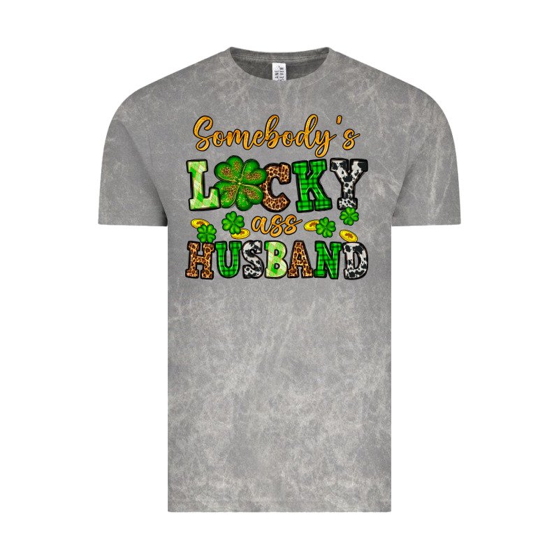 St. Patrick's Somebody's Lucky As Husband Vintage Tee by OliviaCreatesArt | Teevron