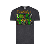 Vintage Black St. Patrick's Somebody's lucky as husband Vintage Tee - OliviaCreatesArt