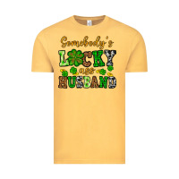 Vintage Mustard St. Patrick's Somebody's lucky as husband Vintage Tee - OliviaCreatesArt