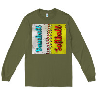 Army Green Baseball And Softball Tumbler Long Sleeve Tee - BundleAndBundleShop