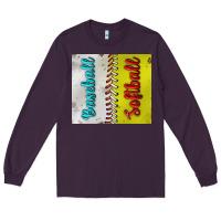 Plum Baseball And Softball Tumbler Long Sleeve Tee - BundleAndBundleShop
