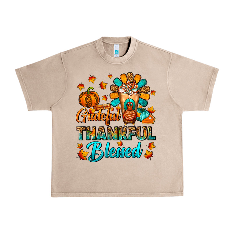 Grateful Thankful Blessed Thanksgiving Cold Drink Urban Heavy Tee by FaDigitalArtStudio | Teevron