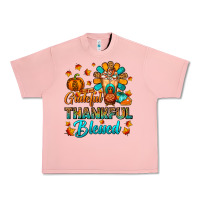 Salmon Grateful Thankful Blessed Thanksgiving Cold Drink Urban Heavy Tee - FaDigitalArtStudio
