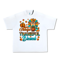 White Grateful Thankful Blessed Thanksgiving Cold Drink Urban Heavy Tee - FaDigitalArtStudio