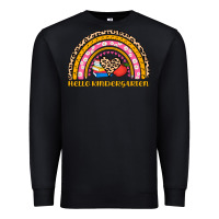 Black back to school rainbow hello kindergarten Premium Sweatshirt - AdoDesignShop