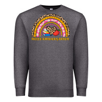 Charcoal Heather back to school rainbow hello kindergarten Premium Sweatshirt - AdoDesignShop