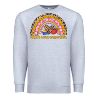 Heather Grey back to school rainbow hello kindergarten Premium Sweatshirt - AdoDesignShop
