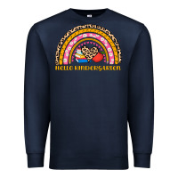 Navy back to school rainbow hello kindergarten Premium Sweatshirt - AdoDesignShop