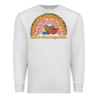 Oatmeal Heather back to school rainbow hello kindergarten Premium Sweatshirt - AdoDesignShop