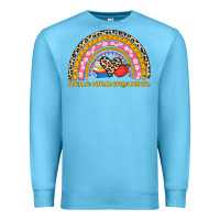Ocean Blue back to school rainbow hello kindergarten Premium Sweatshirt - AdoDesignShop