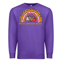 Purple back to school rainbow hello kindergarten Premium Sweatshirt - AdoDesignShop