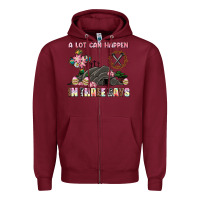Burgundy easter a lot can happen in three days Zipper Hoodie - AdoDesignShop