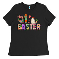 Black My 1st Easter Day Ladies Tee - HowdyJamesFarm
