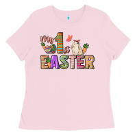 Bubblegum Pink My 1st Easter Day Ladies Tee - HowdyJamesFarm