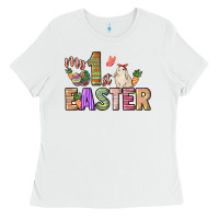 White My 1st Easter Day Ladies Tee - HowdyJamesFarm