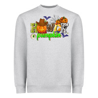 Heather Grey howdy halloween pumpkins Heavyweight Sweatshirt - AdoDesignShop