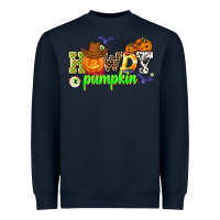 Navy howdy halloween pumpkins Heavyweight Sweatshirt - AdoDesignShop