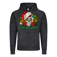 Vintage Black Feliz Navidad Skull Vintage Hoodie - BundleAndBundleShop