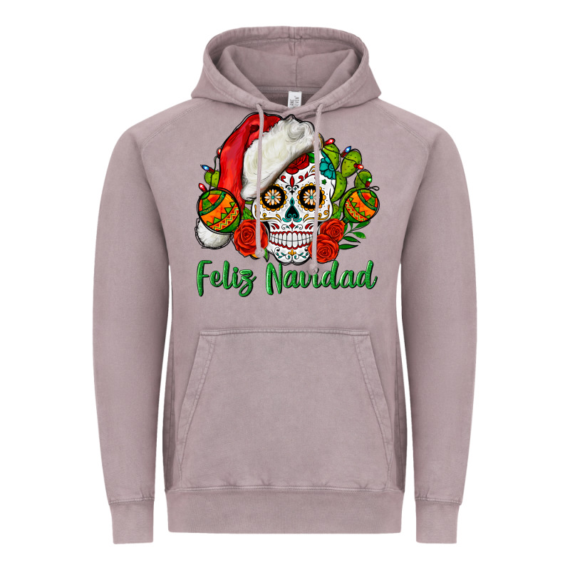 Feliz Navidad Skull Vintage Hoodie by BundleAndBundleShop | Teevron