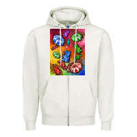 Oatmeal Heather candies  air freshener Zipper Hoodie - AdoDesignShop