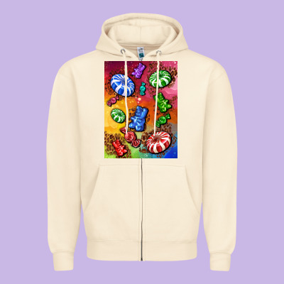 Candies  Air Freshener Zipper Hoodie Designed By Adodesignshop
