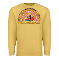 Back To School Rainbow Hello First Grade Premium Sweatshirt | Teevron