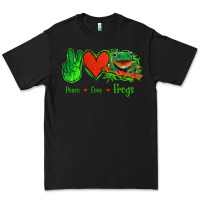 Black Peace Love Frogs Premium Tee - Jasminsmagicworld