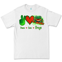 White Peace Love Frogs Premium Tee - Jasminsmagicworld