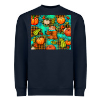 Navy pumpkin spice and pumpkin Heavyweight Sweatshirt - AdoDesignShop