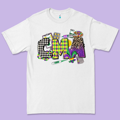 Cma Mardi Gras Certified Medical Assistant Premium Tee Designed By Cowgirlartshop