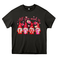 Asphalt All you need is love gnomies Valentine's Day Heavy Core Tee - HowdyJamesFarm