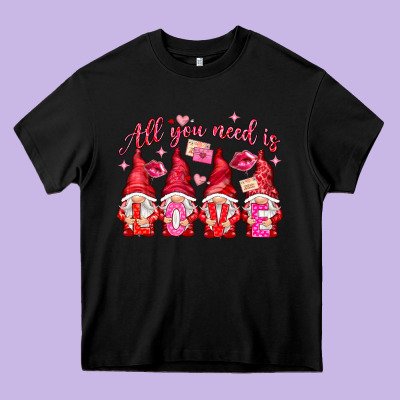 All You Need Is Love Gnomies Valentine's Day Heavy Core Tee Designed By Howdyjamesfarm
