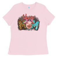Bubblegum Pink Show mom pig Ladies Tee - CowGirlArtShop