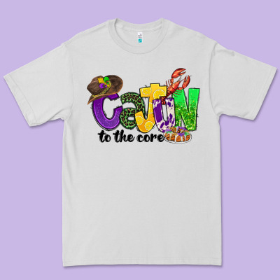 Cajun To The Core Mardi Gras Premium Tee Designed By Cowgirlartshop