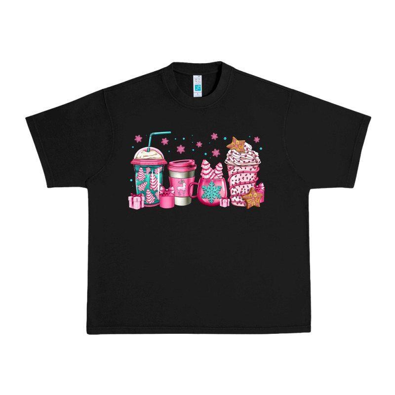 Pink Christmas Coffee Urban Heavy Tee by Jasminsmagicworld | Teevron