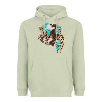 Matcha cowhide leopard turquoise patch Heavyweight Hoodie - AdoDesignShop