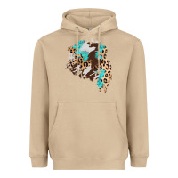 Mushroom cowhide leopard turquoise patch Heavyweight Hoodie - AdoDesignShop