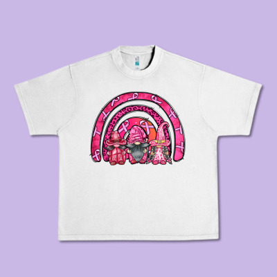 Breast Cancer Rainbow Gnomes Urban Heavy Tee Designed By Fadigitalartstudio