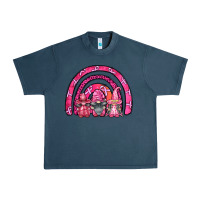 Midnight Navy breast cancer rainbow gnomes Urban Heavy Tee - FaDigitalArtStudio